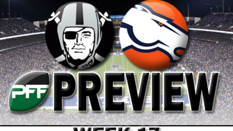 NFL Week 17 PFF ReFocused: Denver Broncos 16, Oakland Raiders 15, NFL  News, Rankings and Statistics