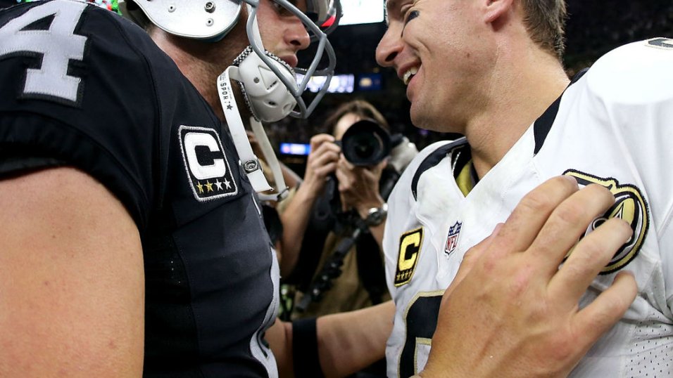 OAK-NO grades: QBs Carr, Brees both star in Raiders' shootout win