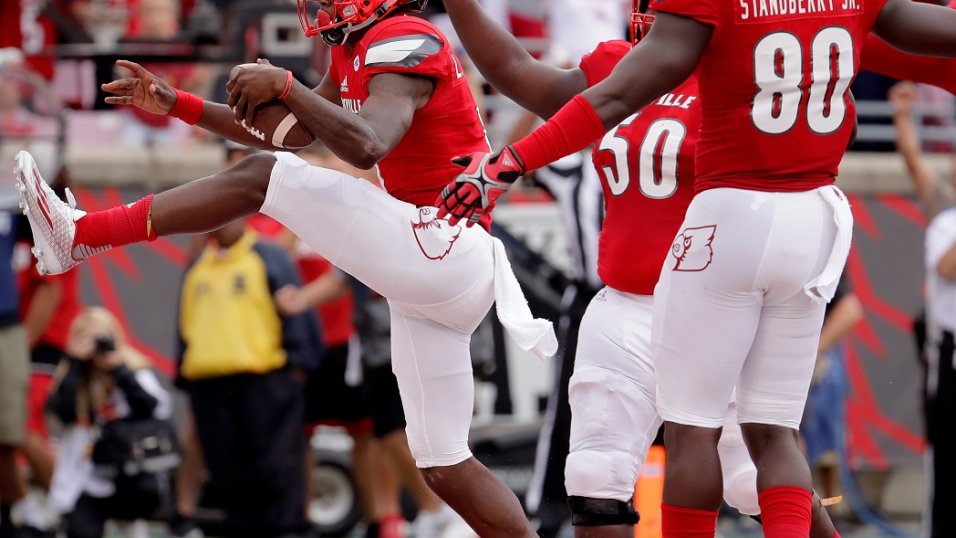 Lamar Jackson: Louisville QB records 8 touchdowns in first half