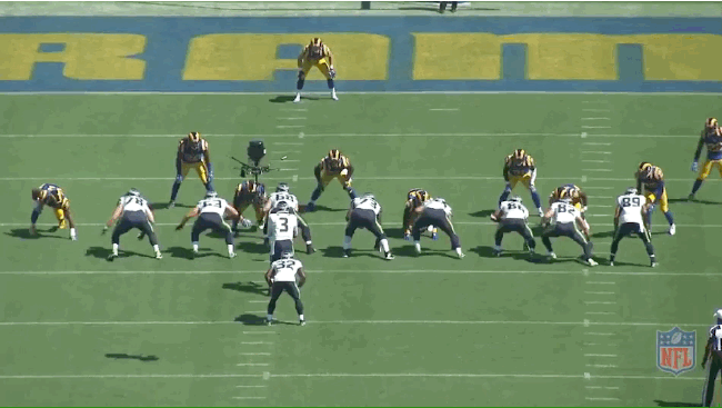 Seahawks offensive line versus Rams
