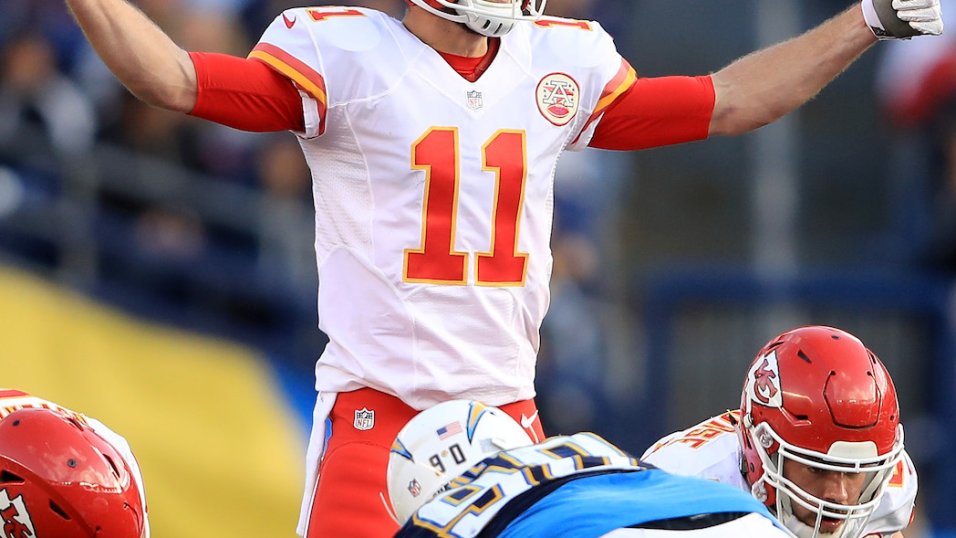 Kansas City Chiefs quarterback Alex Smith (11) runs the ball in