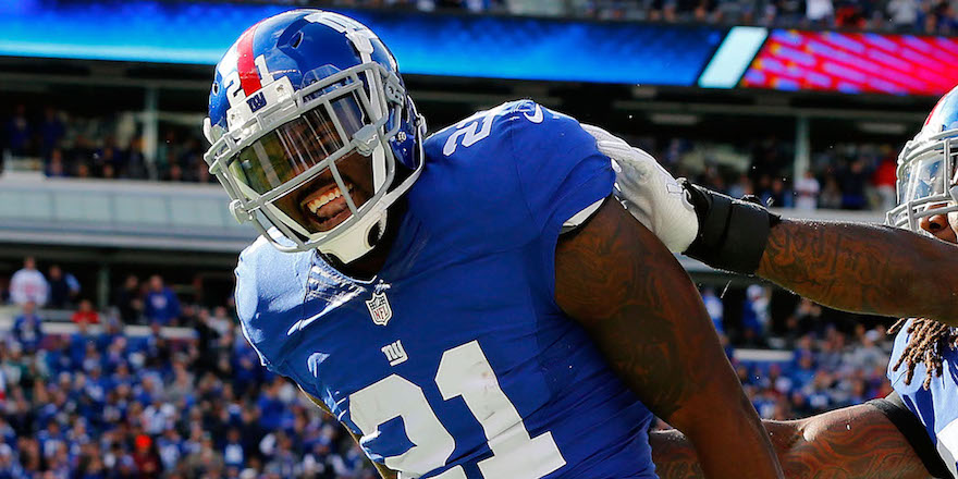 EAST RUTHERFORD, NJ - NOVEMBER 06:  (NEW YORK DAILIES OUT)    Landon Collins #21 of the New York Giants celebrates an interception against the Philadelphia Eagles with his teammates on November 6, 2016 at MetLife Stadium in East Rutherford, New Jersey. The Giants defeated the Eagles 28-23.  (Photo by Jim McIsaac/Getty Images)