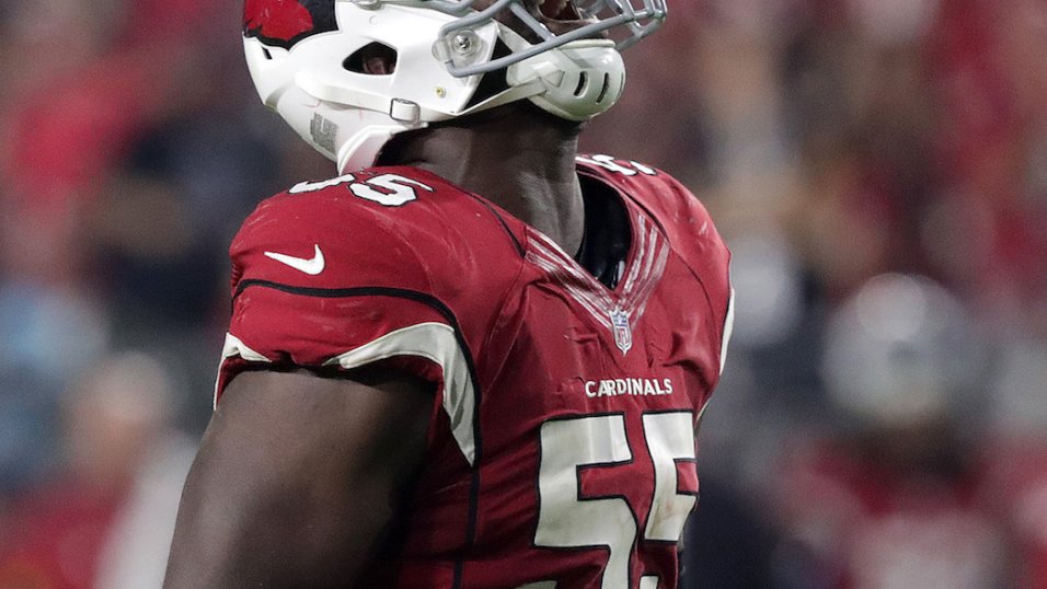 Arizona Cardinals linebacker Chandler Jones (55) plays defense