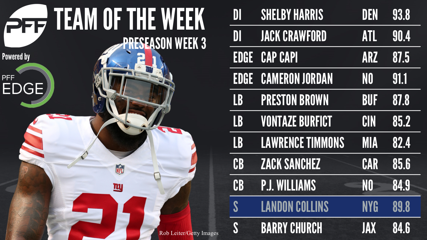 2017 Preseason Week 3 - Team of the Week, NFL News, Rankings and  Statistics