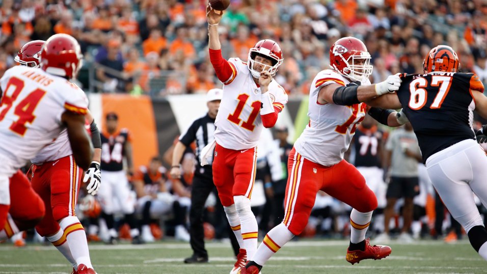 Kansas City Chiefs quarterback Alex Smith (11) throws during the