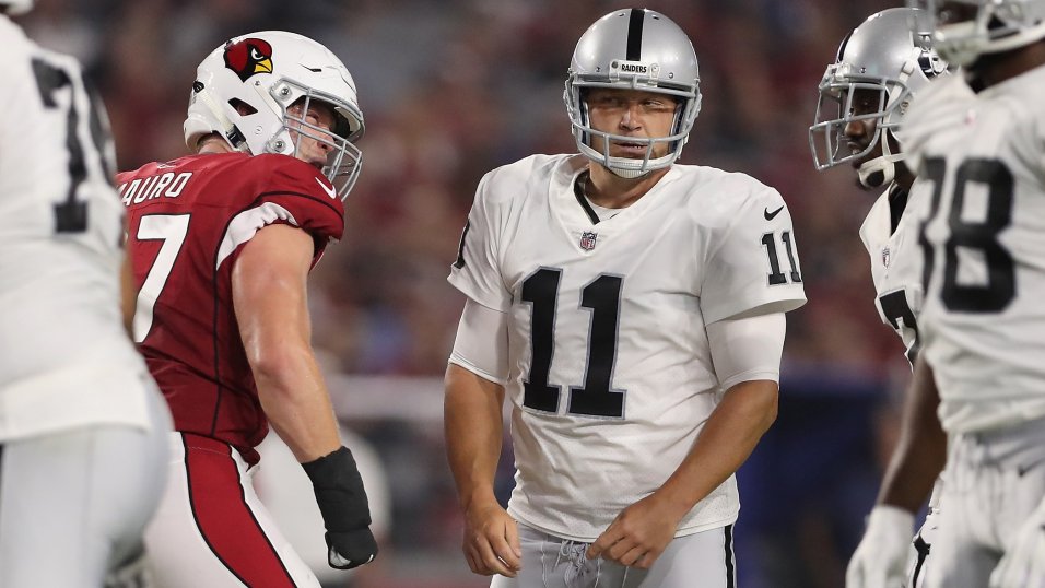 Sebastian Janikowski practices as Raiders' lone kicker