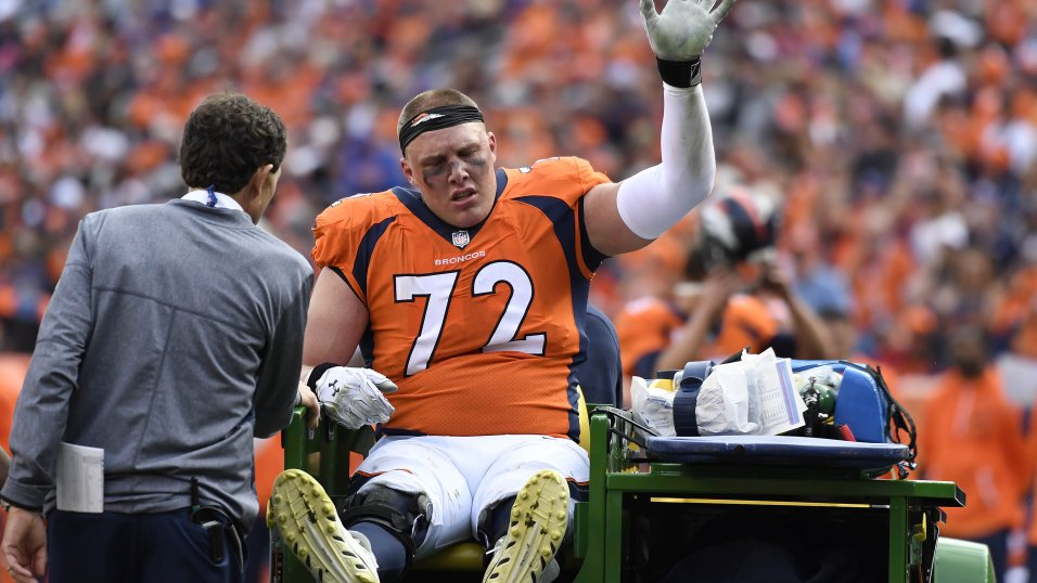 Broncos' Garett Bolles Carted Off During Colts Game