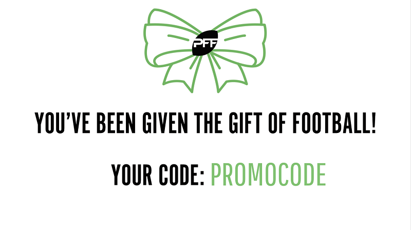 Give the gift of football with Pro Football Focus' gift