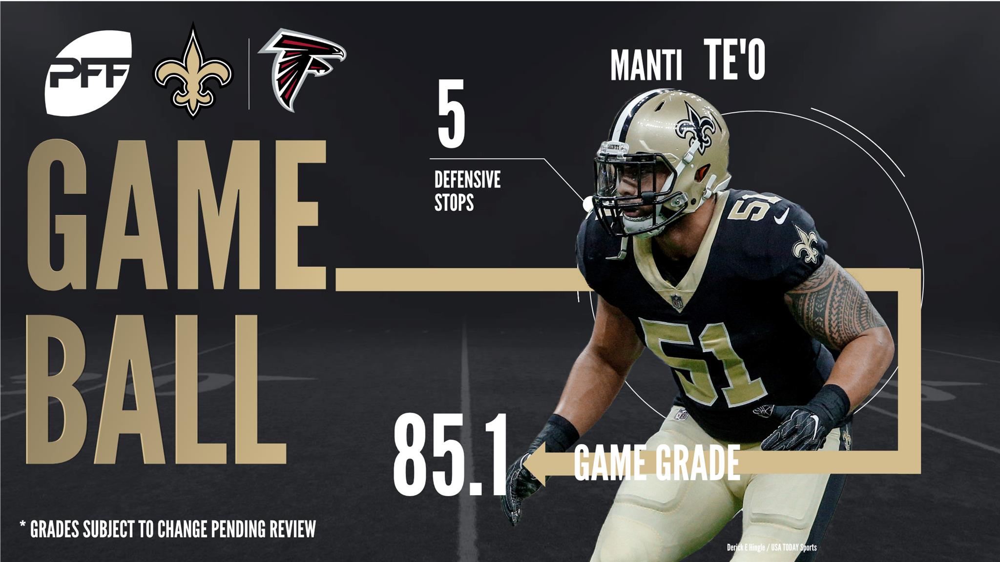 NFL Week 10 PFF ReFocused: Atlanta Falcons 26, New Orleans Saints