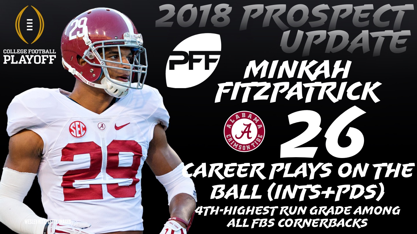 2018 Prospect Preview: CB Minkah Fitzpatrick looks to be next 1st