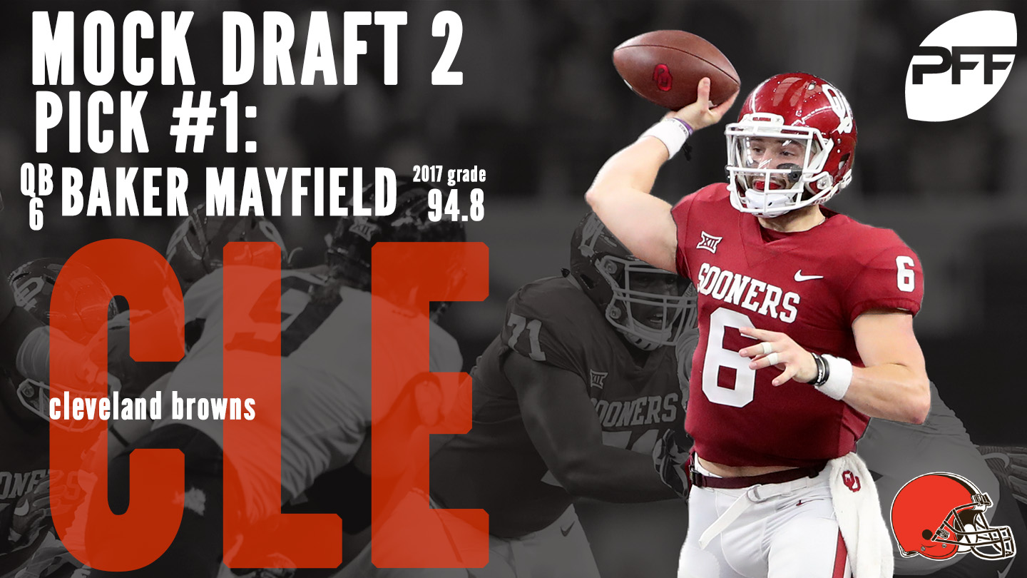 PFF Mock Draft 2 - Cleveland Browns - Baker Mayfield