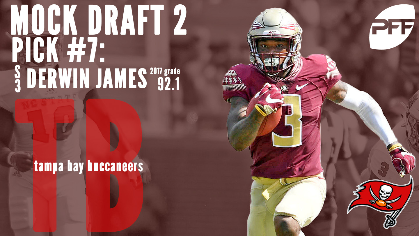 PFF Mock Draft 2 - Tampa Bay Buccaneers - Derwin James