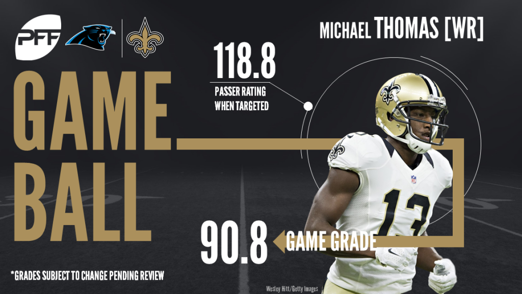 Michael Thomas, New Orleans Saints, Carolina Panthers