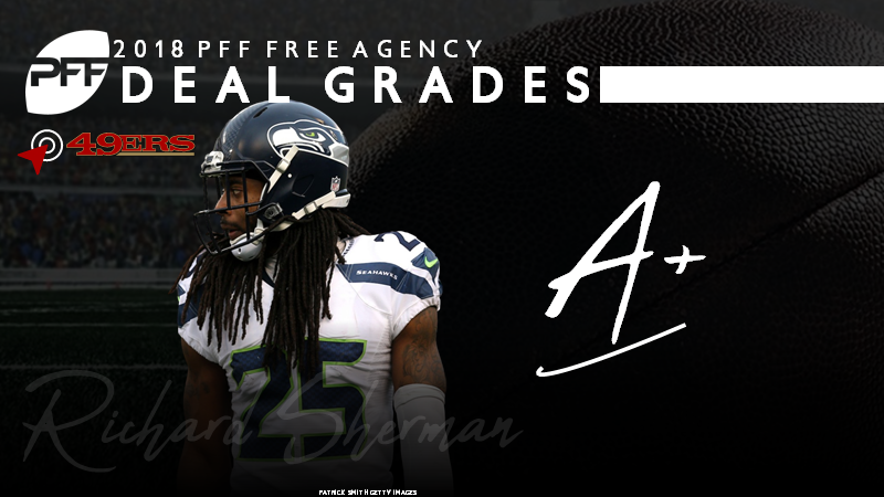 2018 PFF Deal Grader: CB Richard Sherman signs with the San Francisco 49ers, NFL News, Rankings and Statistics