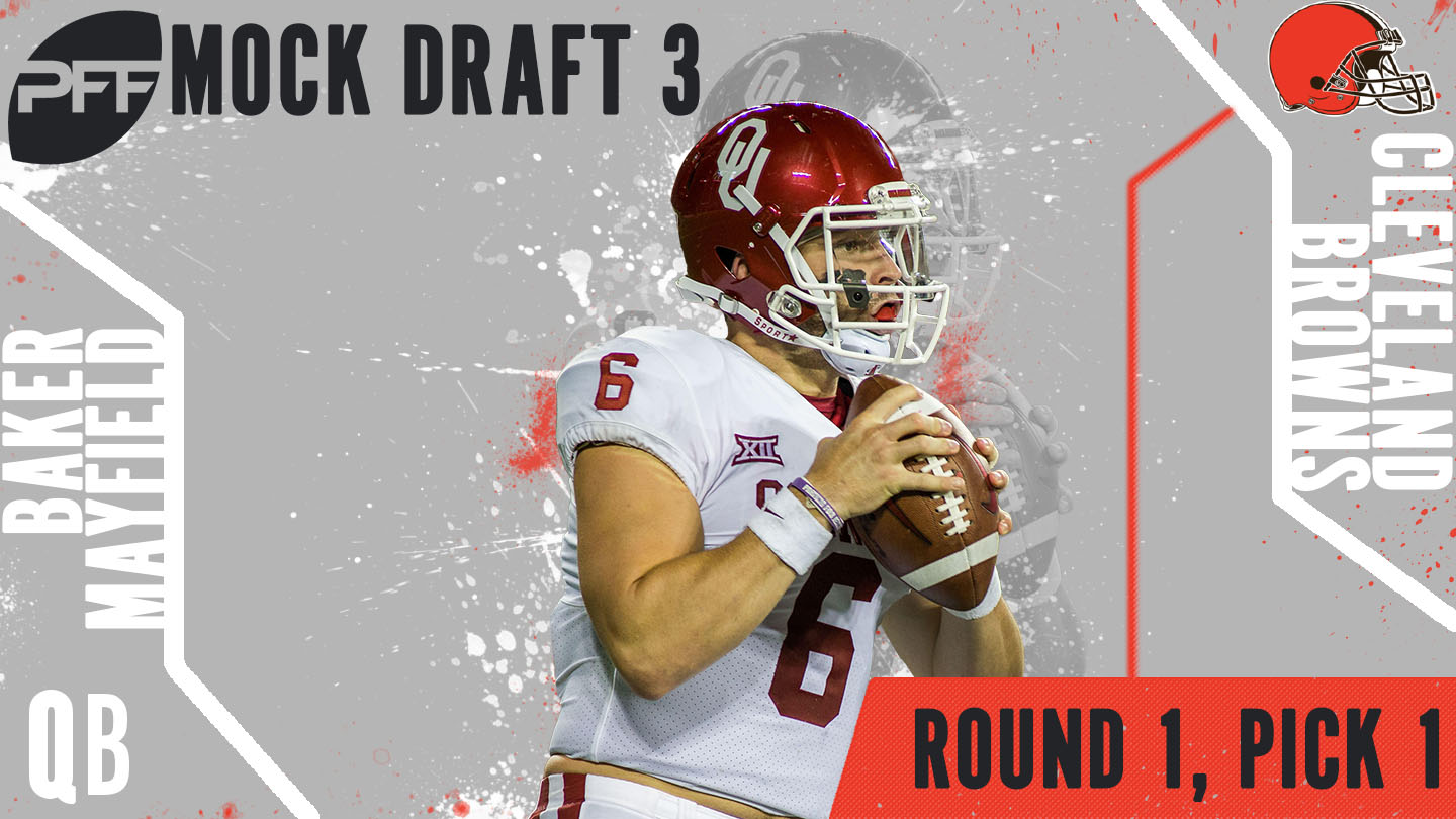 : 2018 Score NFL Draft #17 Baker Mayfield NM-MT NFL Football :  Collectibles & Fine Art