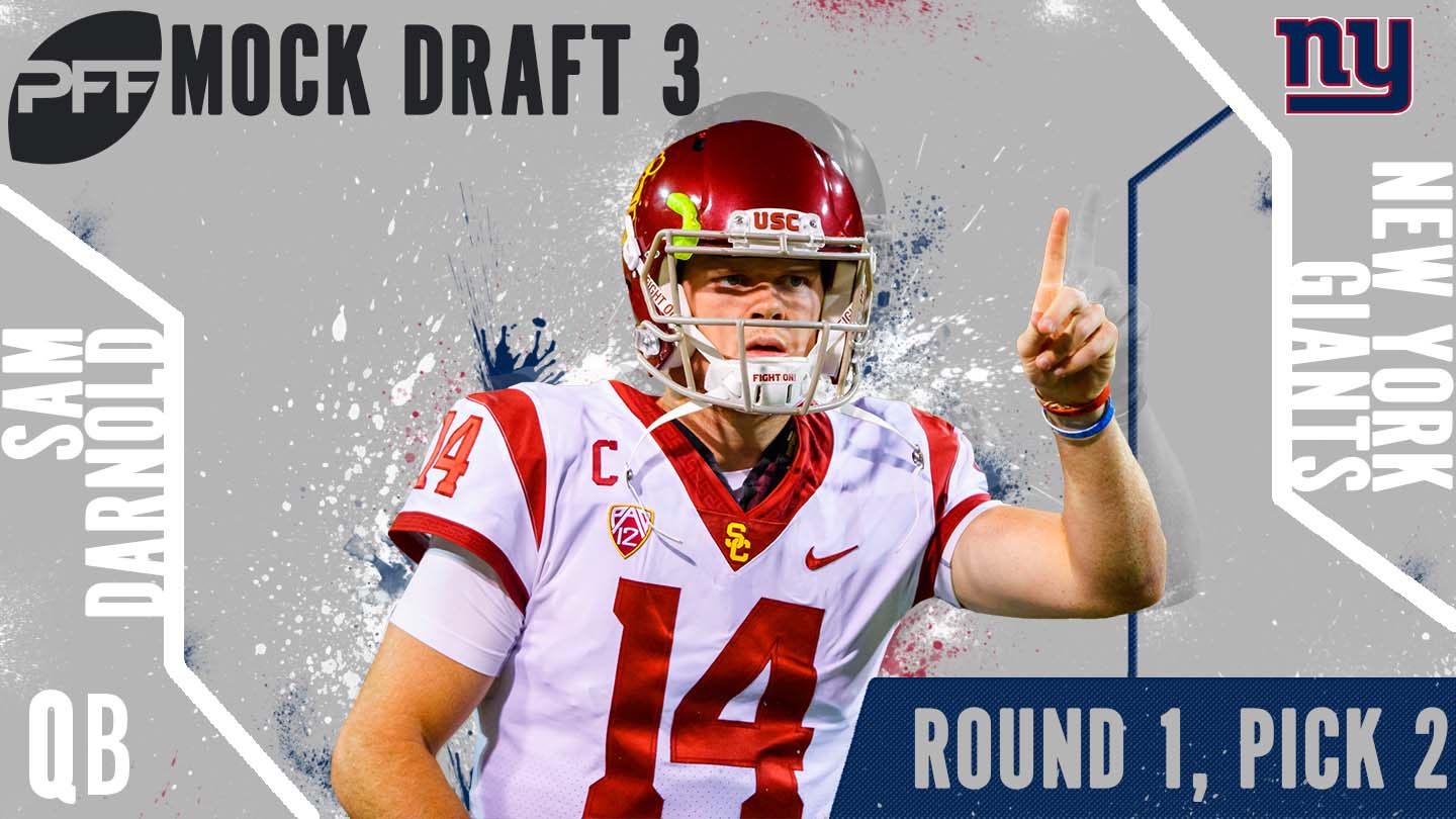 PFF Mock Draft 3 - Sam Darnold