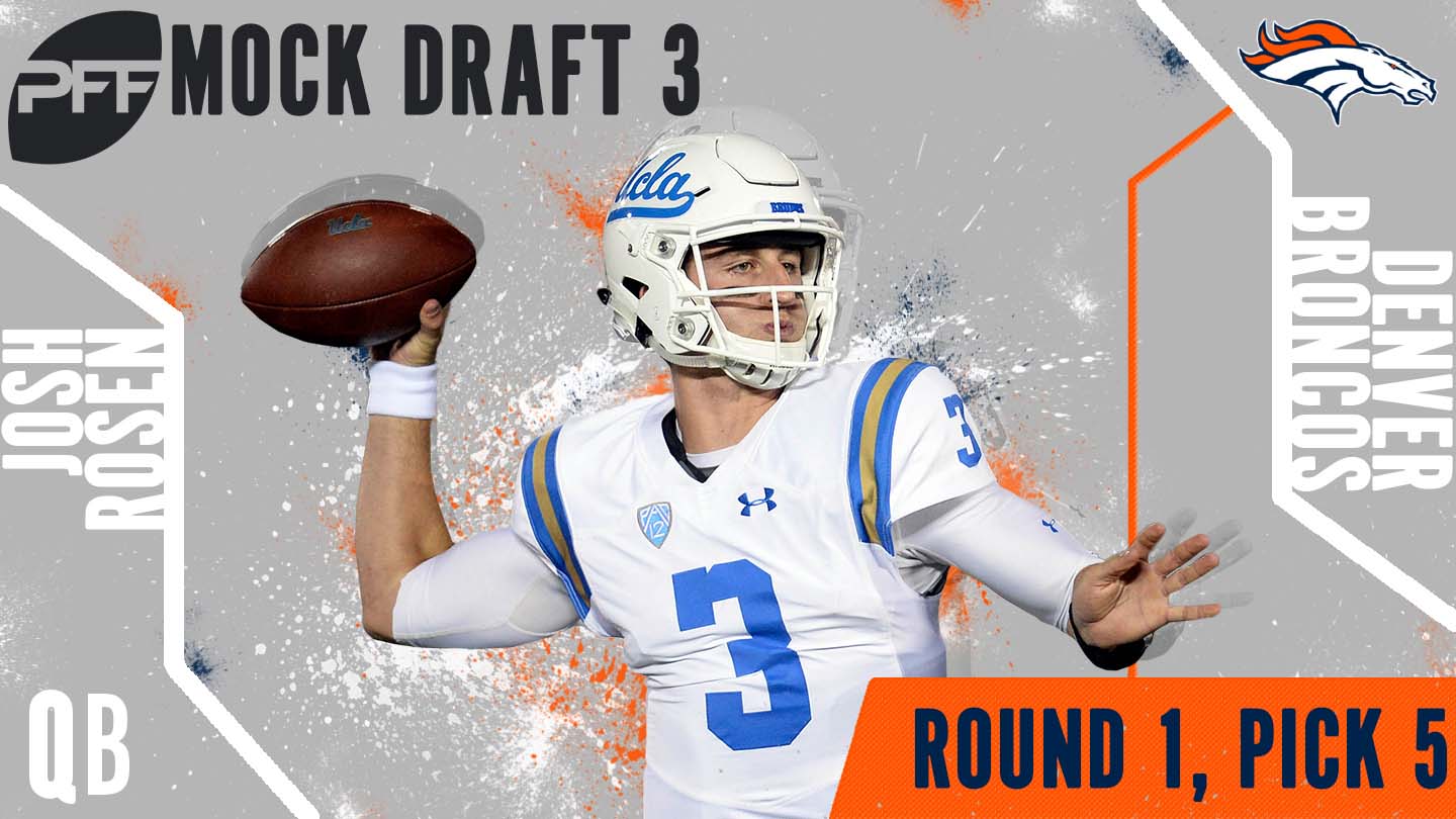 PFF Mock Draft 3 - Josh Rosen