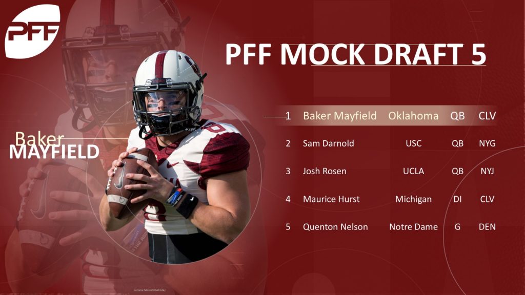 PFF NFL Mock Draft 5 NFL Draft PFF