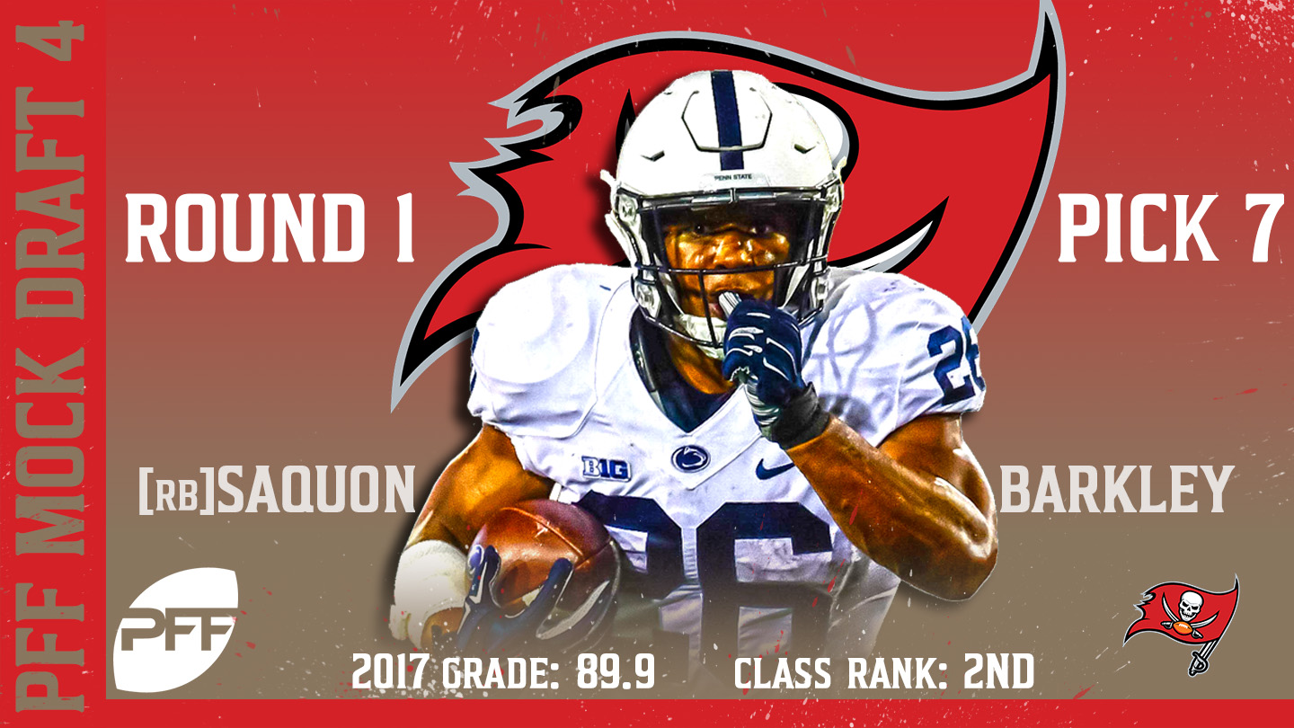 2018 PFF NFL Mock Draft 4 - No. 7 Saquon Barkley