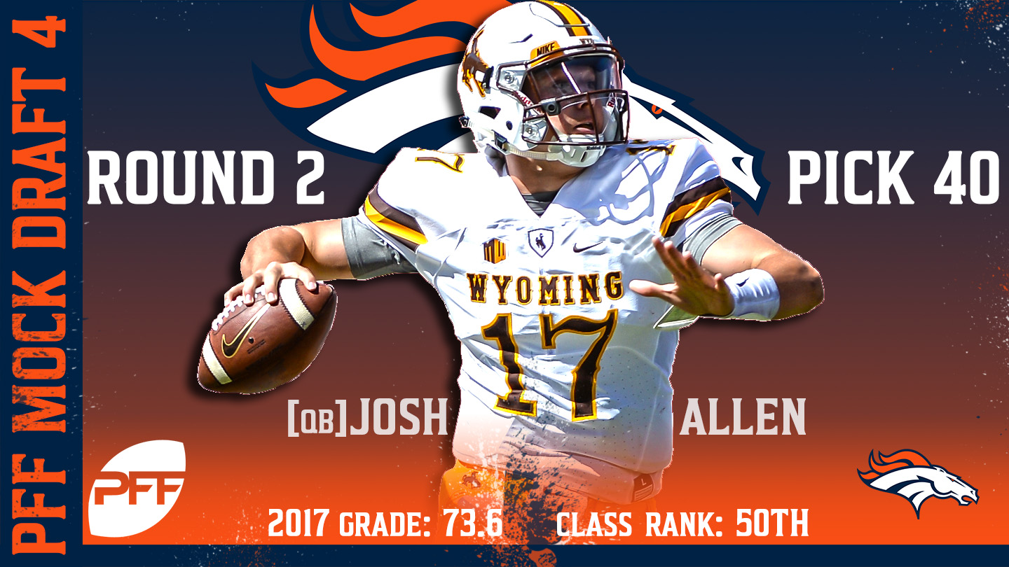 2018 PFF NFL Mock Draft 4 - No. 40 Josh Allen