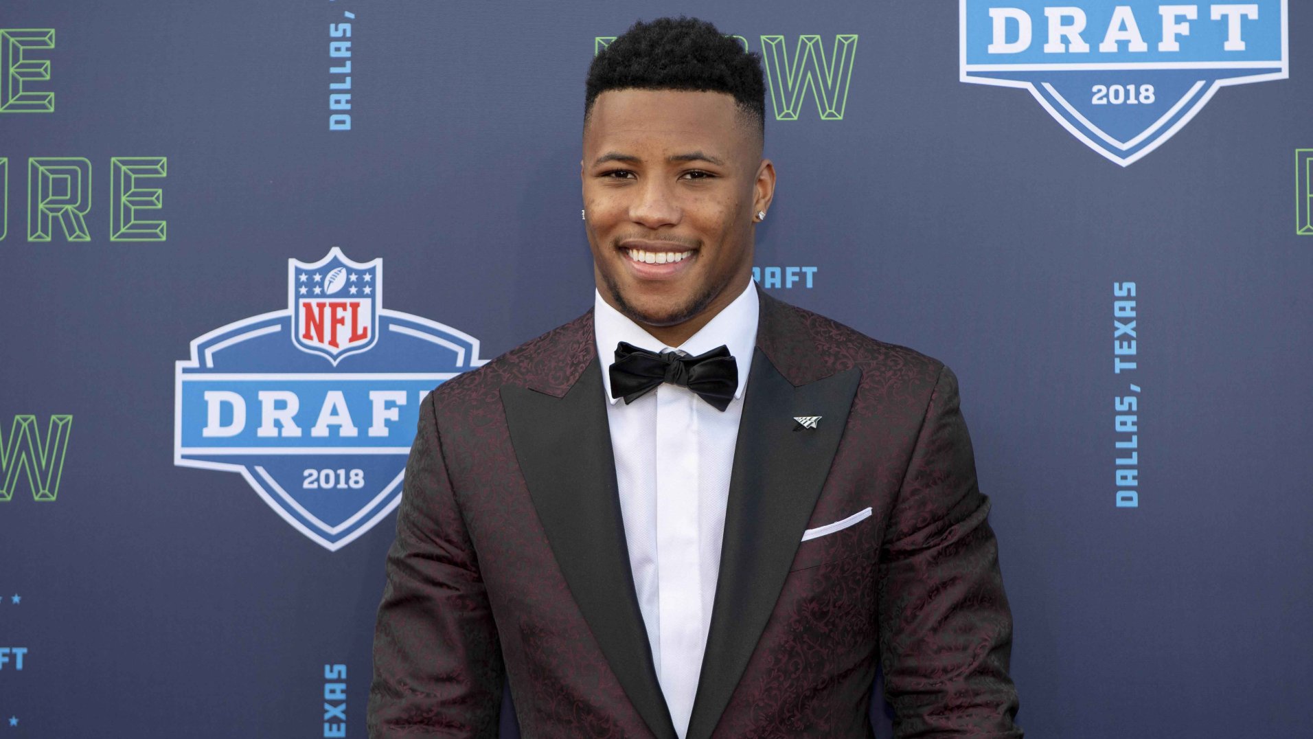 The New York Giants select Saquon Barkley second overall in the 2018 ...