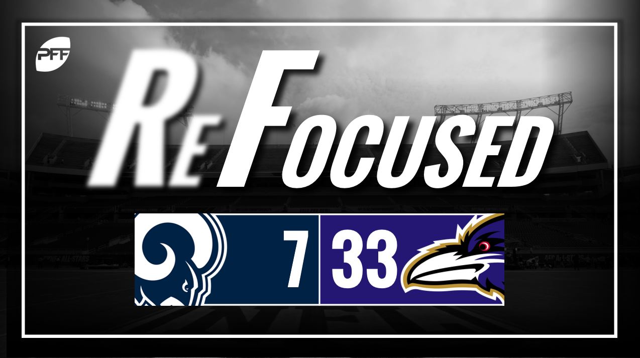 NFL Week 12 PFF ReFocused: Baltimore Ravens 45, Los Angeles Rams 6