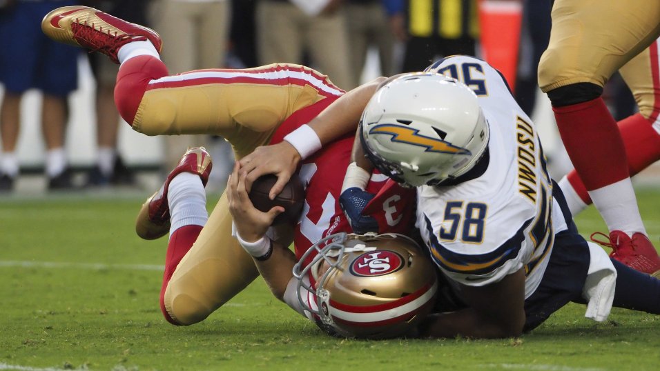 49ers struggle to end preseason, fall to starter-less Chargers 23