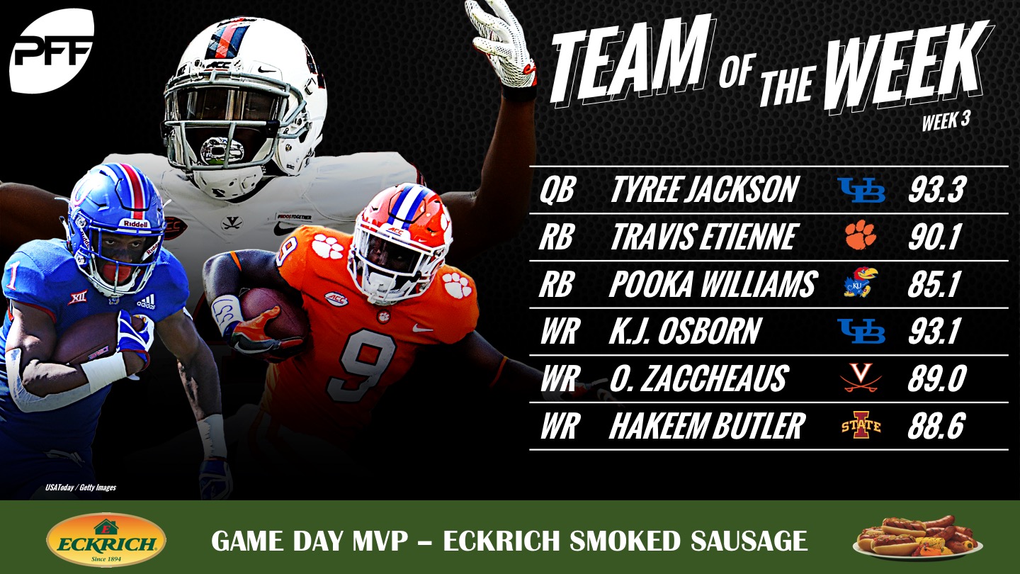 College Football Week 3 Eckrich Team of the Week, NFL Draft