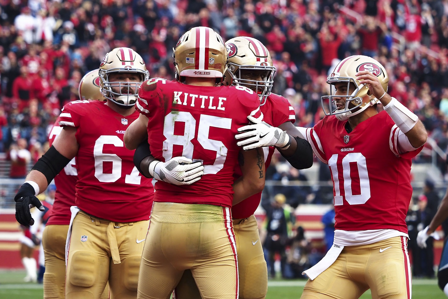 San Francisco 49ers QB Jimmy Garoppolo TE George Kittle