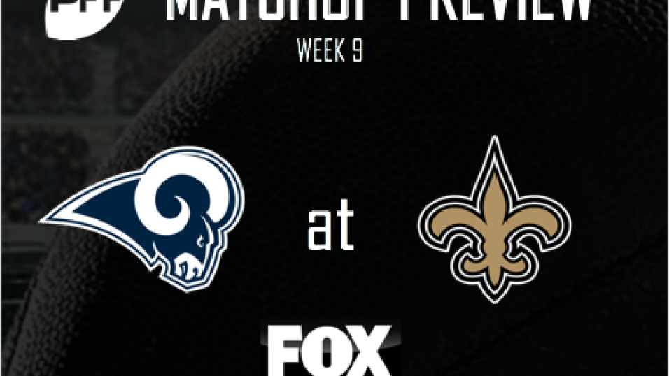 NFL Week 9 FOX Los Angeles Rams @ New Orleans Saints Preview, NFL News,  Rankings and Statistics