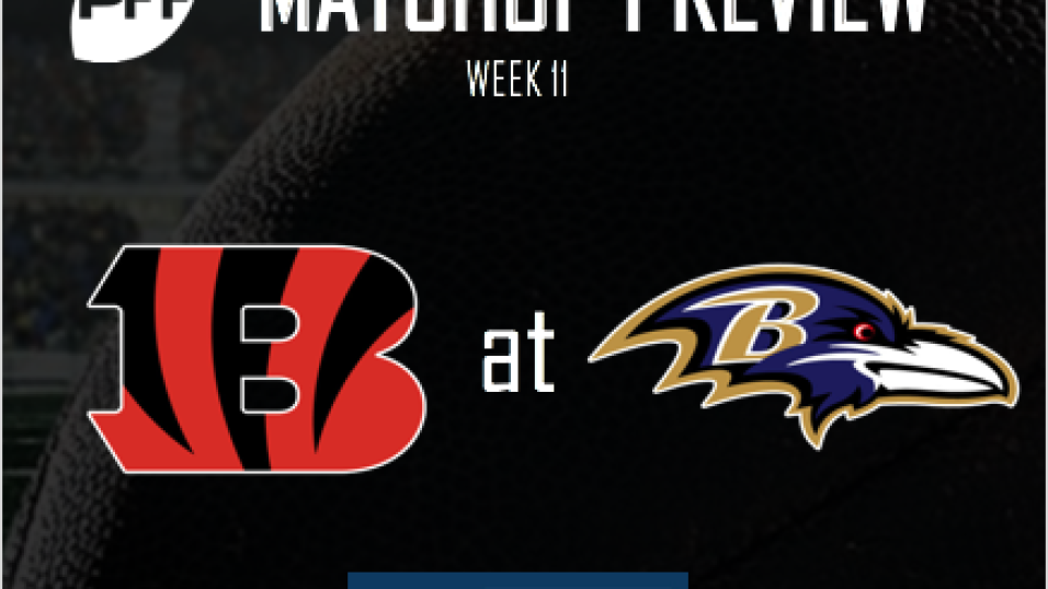 Cincinnati Bengals at Baltimore Ravens: Week 11