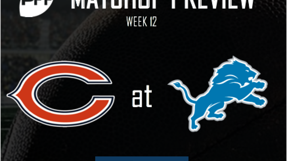 NFL Week 12 CBS Chicago Bears @ Detroit Lions Preview