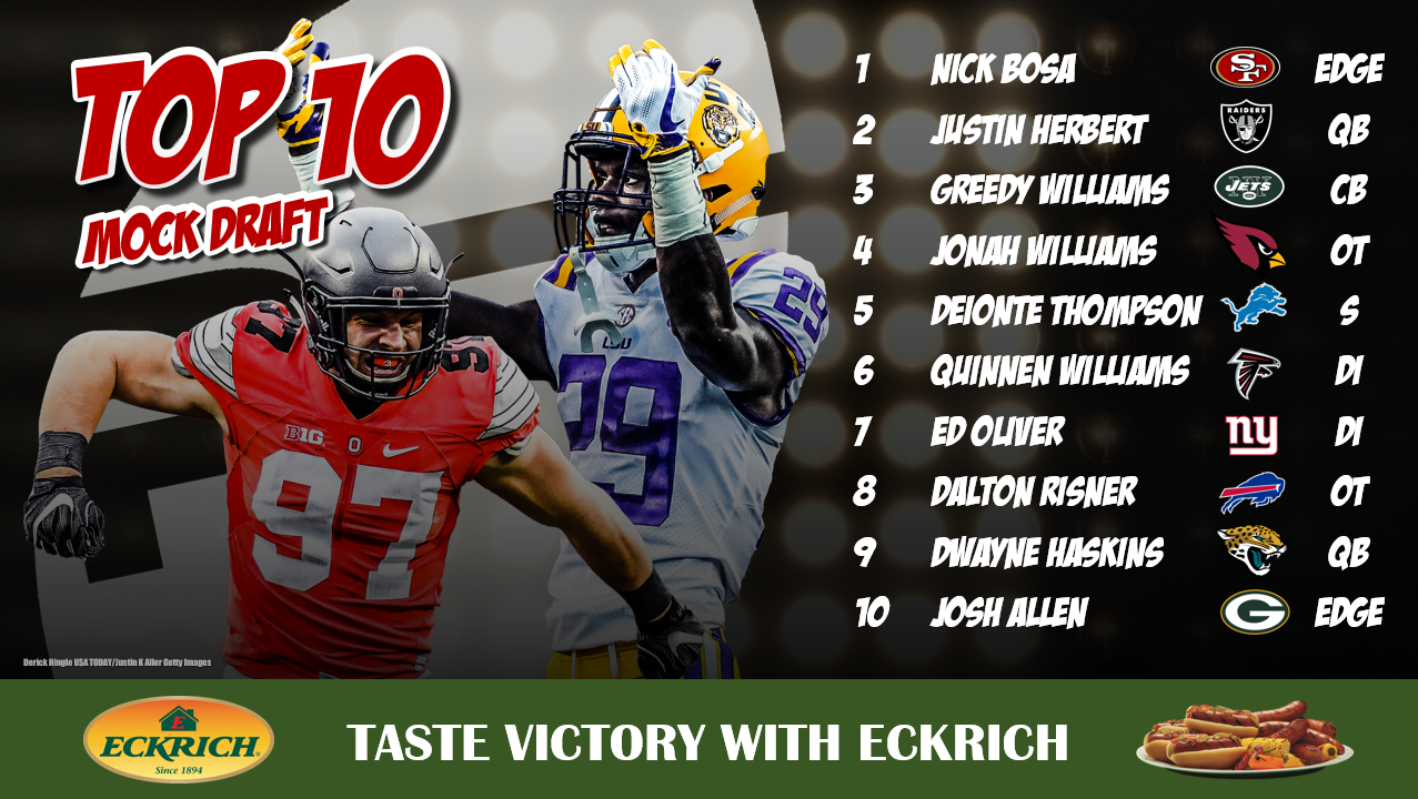 PFF's head-to-head 2019 NFL Mock Draft Rounds 1-3, NFL Draft