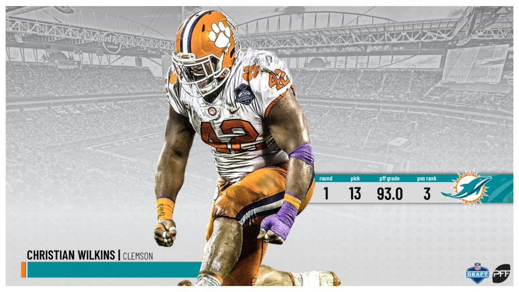 Christian Wilkins adds balance, positional versatility to Dolphins' defense, NFL Draft