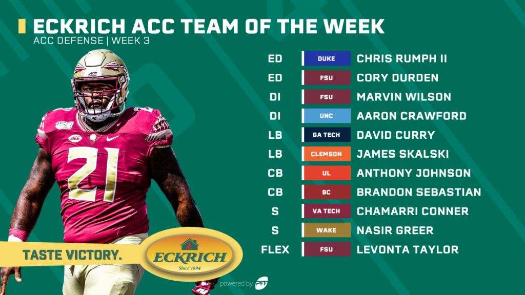 PFF NCAA Week 3 – Team of the Week, NFL Draft