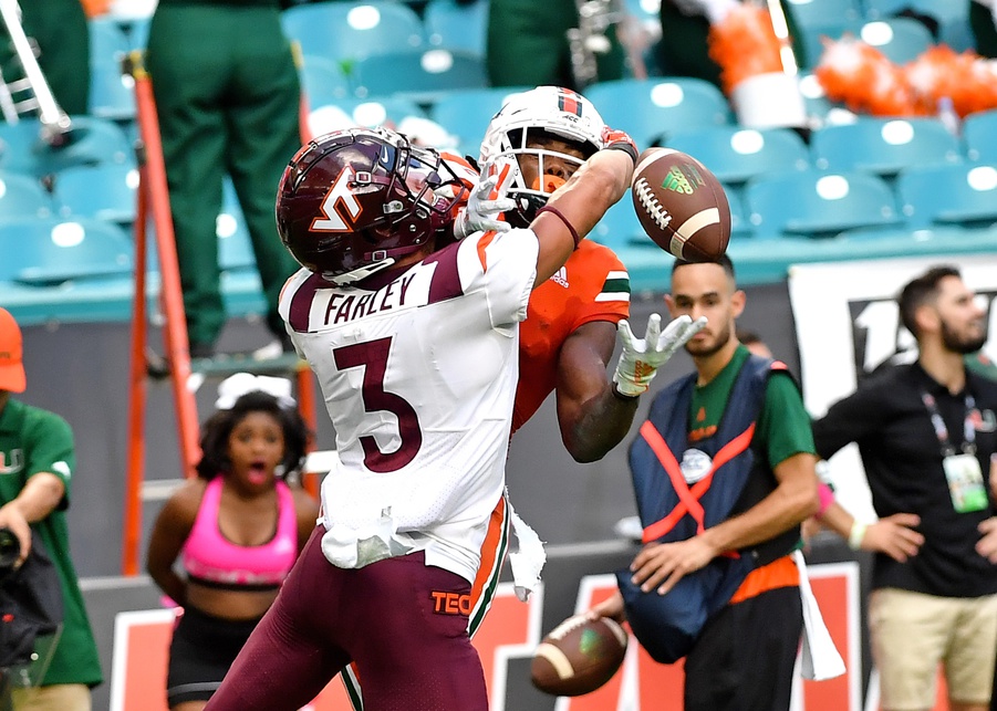 Pro Football Focus Loves Virginia Tech Cornerbacks Caleb Farley