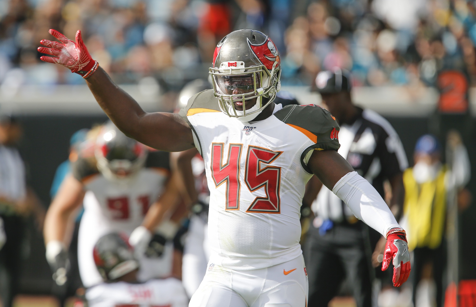 Tampa, Florida, USA. 02nd Dec, 2018. Tampa Bay Buccaneers center Ryan  Jensen (66) and Tampa Bay Buccaneers quarterback Jameis Winston (3) during  the game between the Carolina Panthers and the Tampa Bay