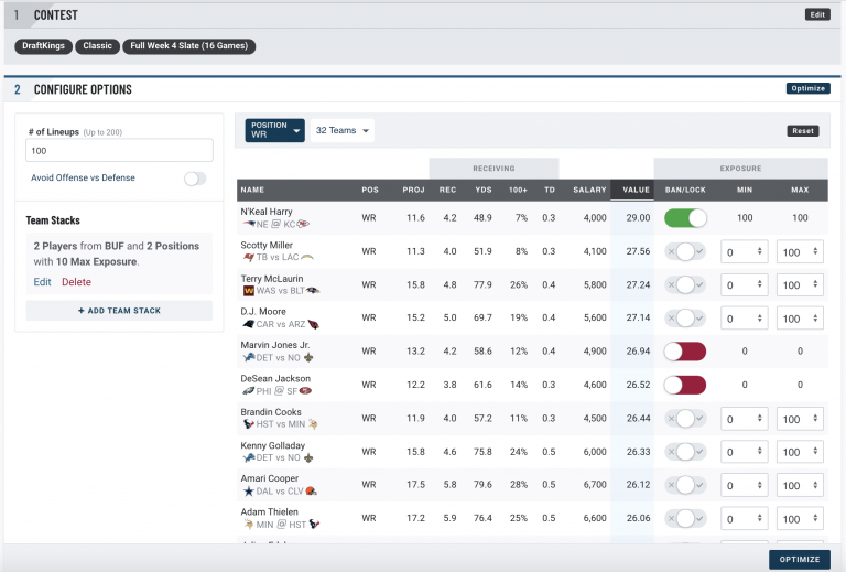 PFF's New NFL DFS Optimizer Is LIVE And Available To ELITE Subscribers