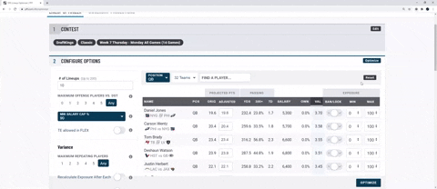 The PFF DFS Lineup Optimizer is now LIVE