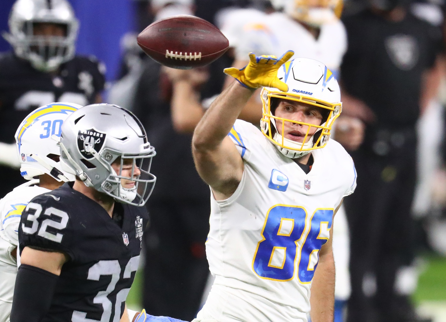 Raiders receivers Hunter Renfrow and Bryan Edwards reunited, Ed Graney, Sports