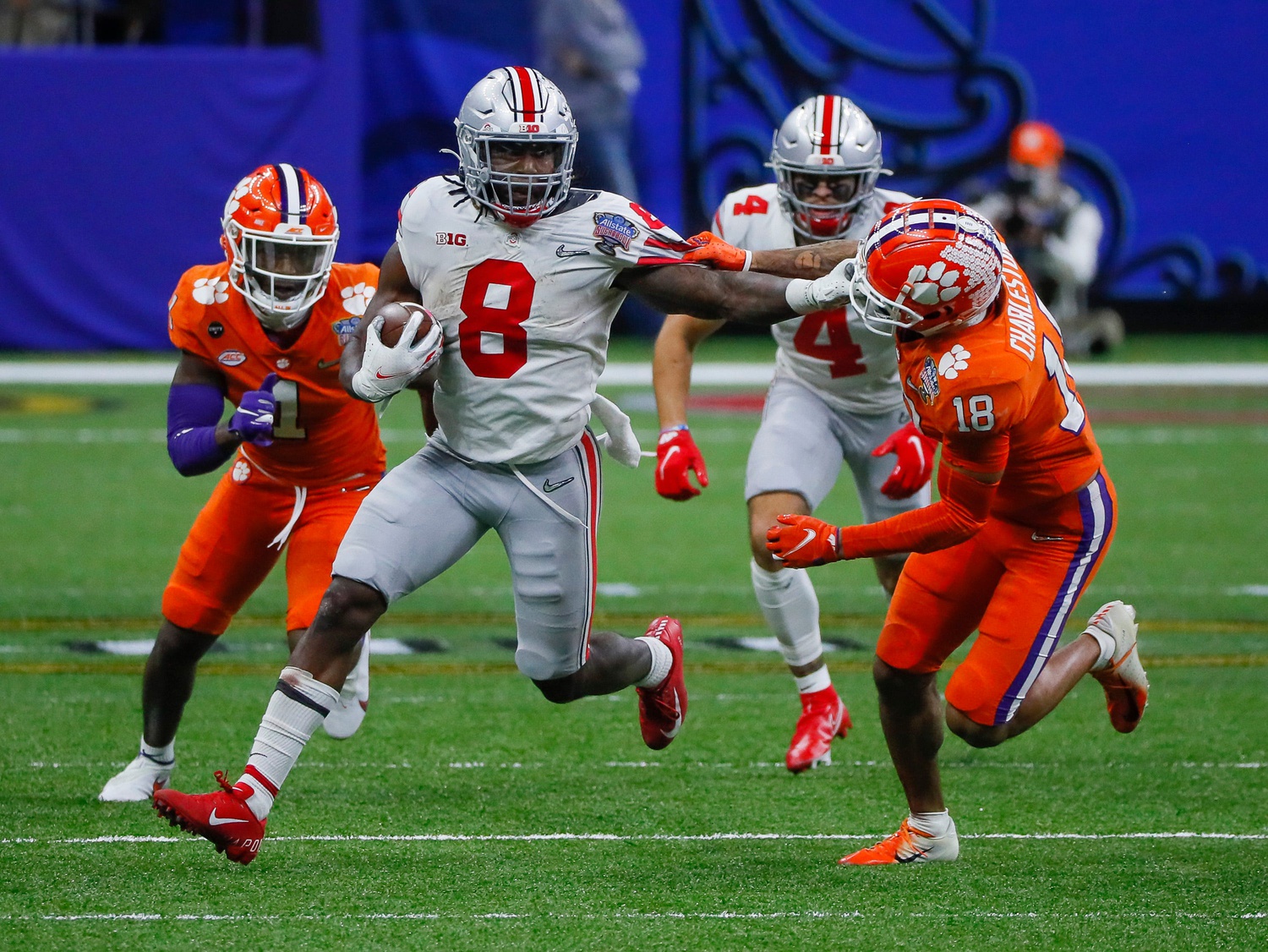 Tide RB tandem Damien Harris, Josh Jacobs share big stage at NFL Combine