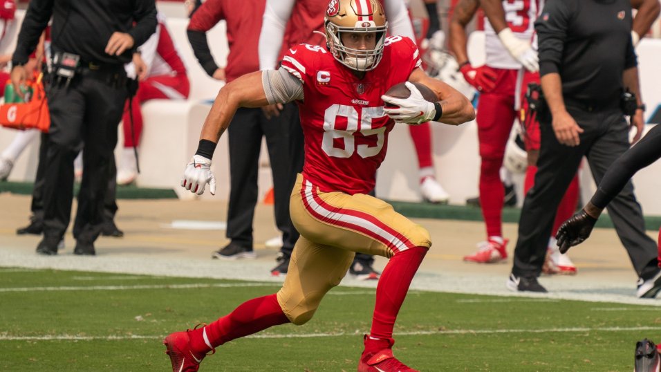 San Francisco 49ers tight end George Kittle could miss Week 4 with calf  injury | NFL News, Rankings and Statistics | PFF