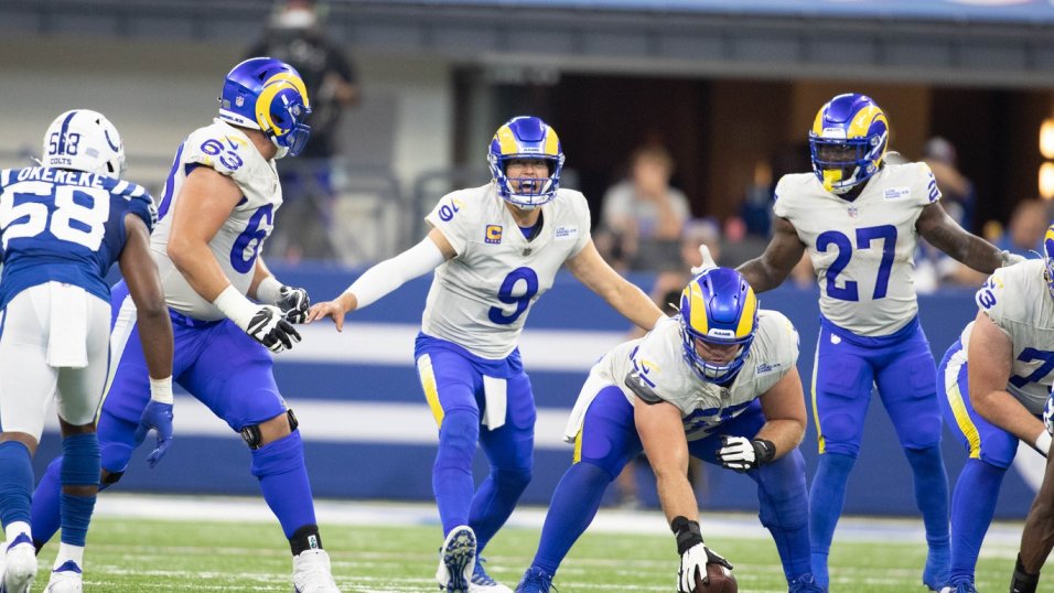 Watch: Matthew Stafford, Rams take field for first time in throwback  uniforms