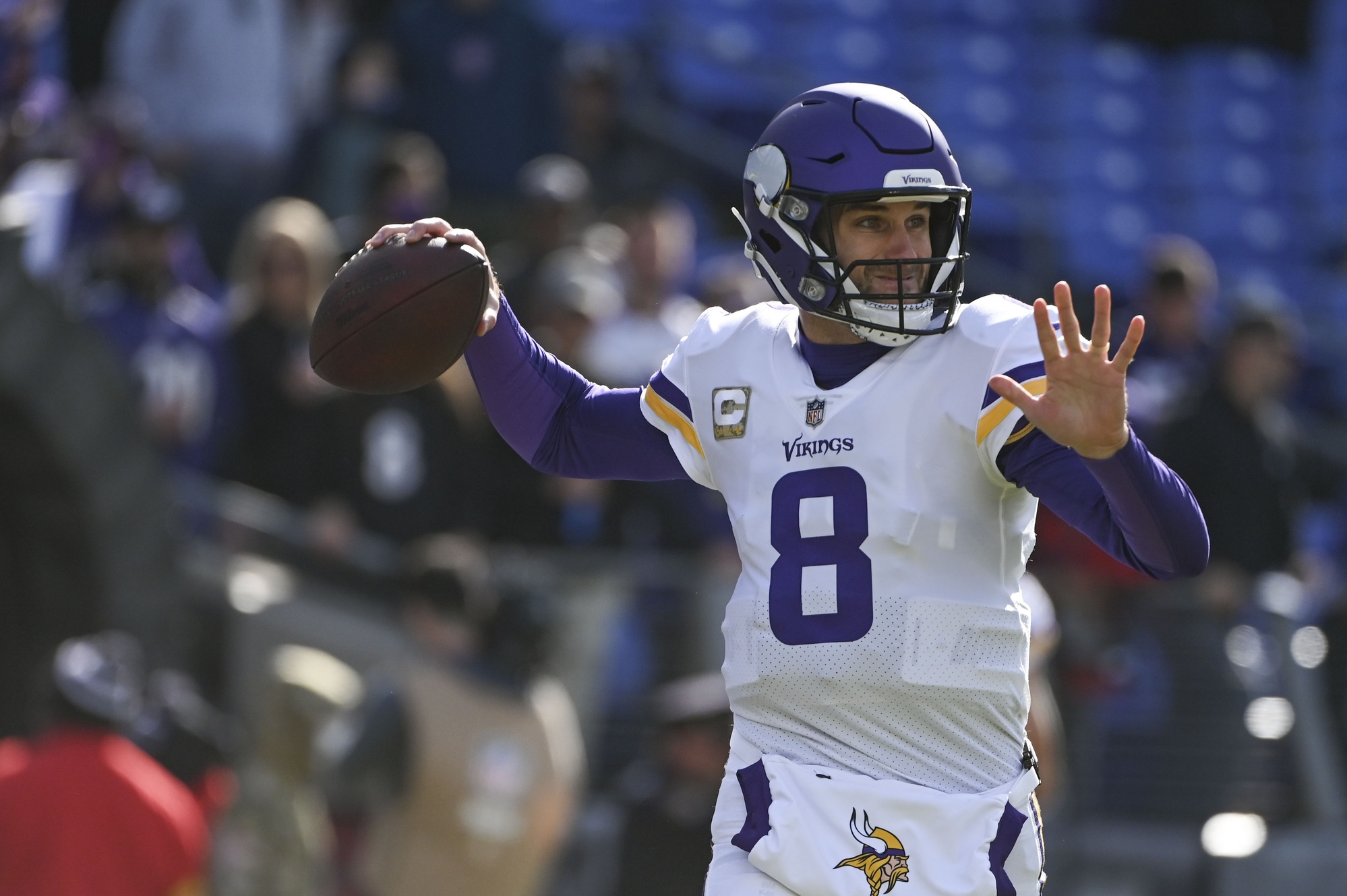 Baltimore, USA. 07th Nov, 2021. Baltimore Ravens QB Lamar Jackson (8) in  action during a game against the Minnesota Vikings at M&T Bank Stadium in  Baltimore, Maryland on November 7, 2021. Photo/