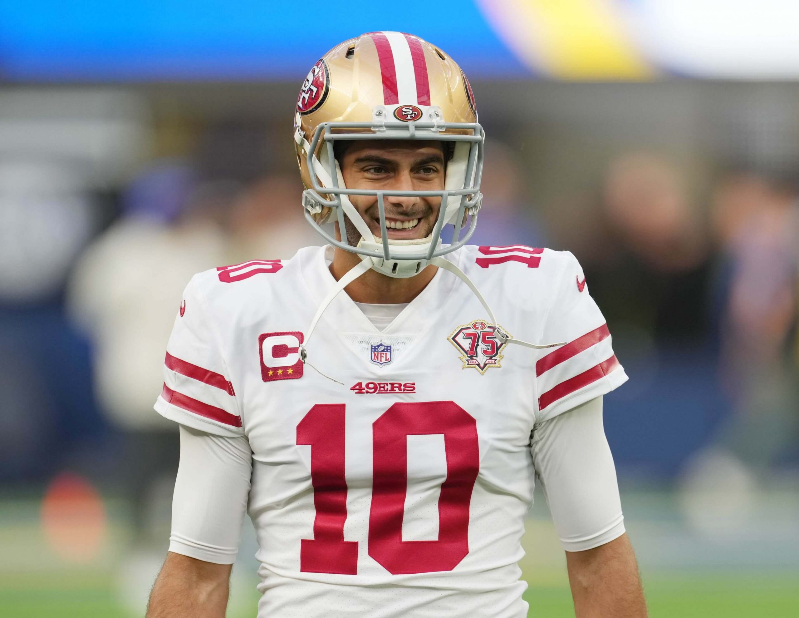 nfl-august-29-training-camp-notes-jimmy-garoppolo-restructures-contract-with-san-francisco-49ers-jacksonville-jaguars-trade-laviska-shenault-to-carolina-panthers-and-more
