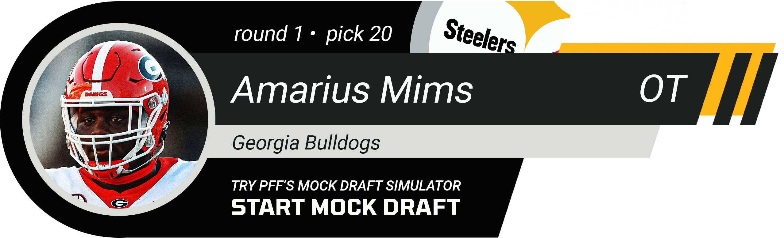 20. Pittsburgh Steelers: T Amarius Mims, Georgia