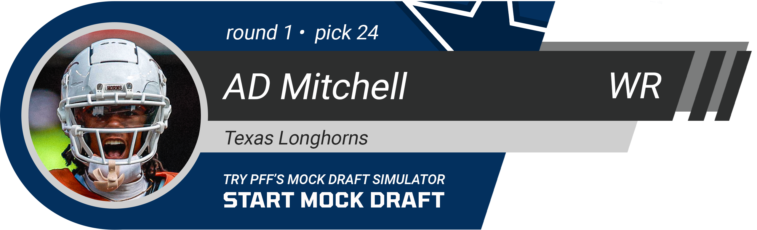 24. Dallas Cowboys: WR AD Mitchell, Texas