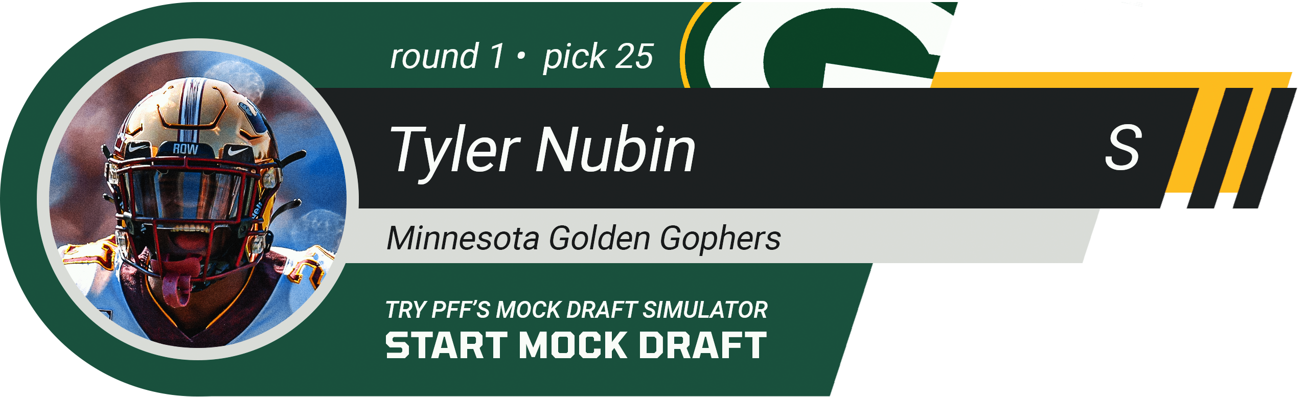 25. GREEN BAY PACKERS: S Tyler Nubin, Minnesota