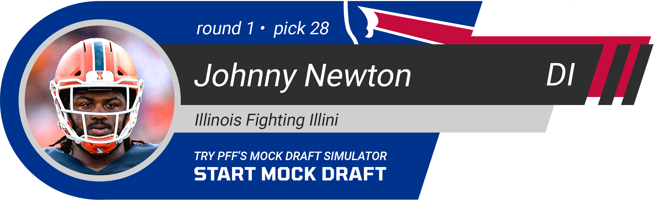 28. Buffalo Bills: DI Johnny Newton, Illinois