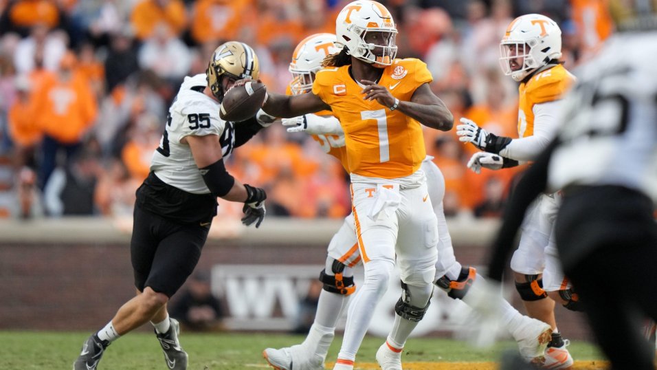 2024 NFL Draft Collegetopro projections for Tennessee QB Joe Milton